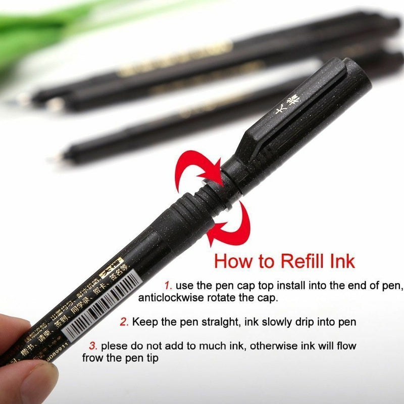 Writing Signature Calligraphy Ink Pen Drawing Brush Hand Lettering Paintbrush