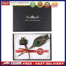 Retro Calligraphy Peafowl Quill Feather Dip Pen Writing Ink Set (Multicolor