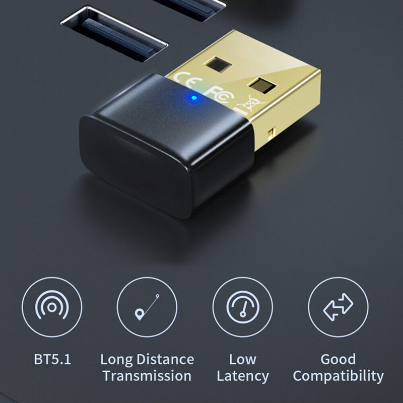 Comfast USB Bluetooth-Compatible 5.1 Dongle Adapter for Headset Keyboard Speaker