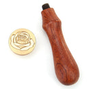 DIY Wax Seal Stamp Rose Pattern Fire Painting for Stamping Envelope (A) Newly