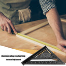 7 inch Triangular Ruler Aluminum Metric Measuring Ruler Woodworking Try Squ