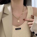 Chain Boho Jewelry Women Coin Pendant Collar Statement Punk Choker Necklace