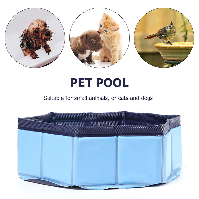 Foldable Bathing Swimming Tub Outdoor Indoor Pet Supplies for Puppy Kitten Ki