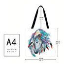 Rainbow horse Printed Shoulder Shopping Bag Casual Large Tote Handbag