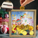 Wooden Diamond Painting Piggy Bank DIY Coin Saving Box Xmas Gifts (CQG04)