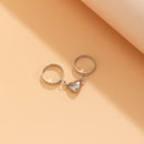 Gift Magnet Fashion Punk Heart Rings Open Ring Lover Couple Rings Finger Ring