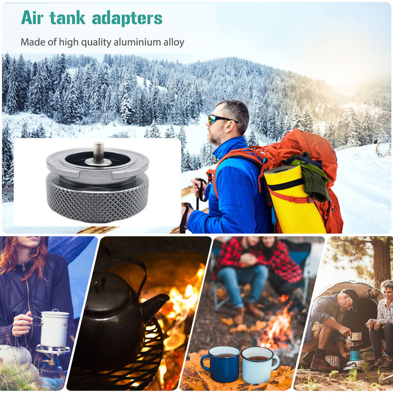Aluminum Alloy Air Tank Connector Practical Gas Bottle Converts Head for Cooking
