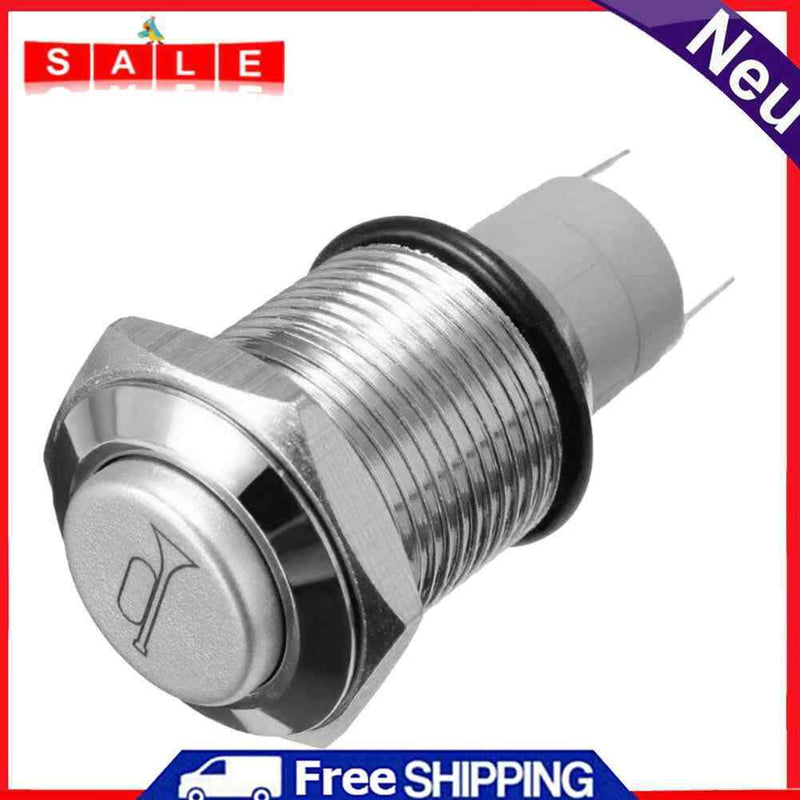 Ahomi Car RV Boat Bell Horn 12V Car Reset Blue LED Push Button Momentary Sha