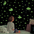 3pcs/set Waterproof Room Decals Luminous Removable Star Animal Wall Art Stickers