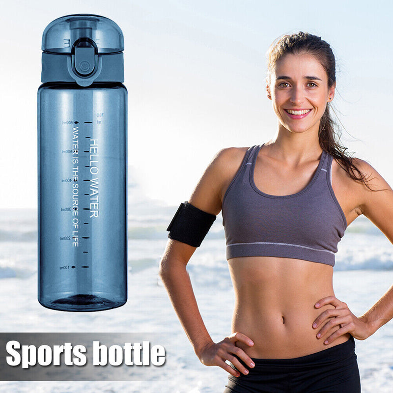 780ml Water Bottle for Drinking Portable Sport Cup Kitchen Tools (Blue)