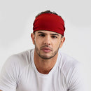 Yoga Sweat Headband Non-slip Elastic Stretch Hair Band Sports Safety (Red)