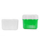Denture Box Bathroom Travel Denture Cup False Tooth Cleaning Container (E) Newly