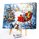 Oil Painting By Numbers Kits Elk in Snow DIY Hand Painted Color Modern Drawing