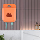 Phone Wall Mounted Holder Detachable Hook Plug Charging Organizer (Orange) Newly