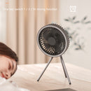 Desk Stand Air Cooling Fan Outdoor Camping Ceiling Fan (Dark Gray 10000mAh)
