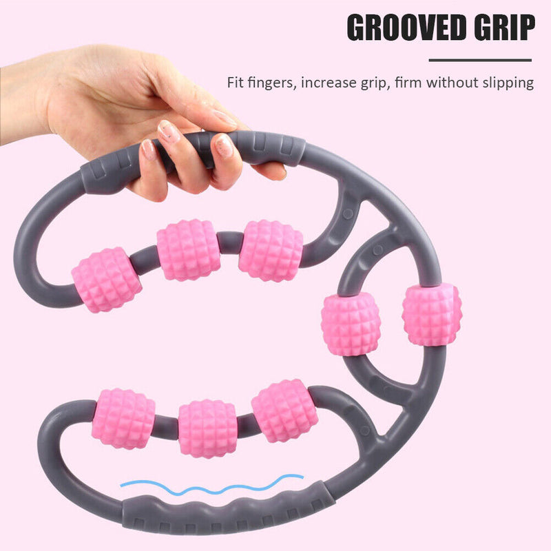 8 Wheels Body Massage Stick Muscle Massager Body Shaping Relaxation Roller Ring