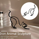 Decoration Cat Sculpture Cat Decoration Art Sculpture Abstract Line Ornament