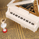Romantic Piano Dancing Ballerina Music Box Clockwork Musical Boxes (White) Newly
