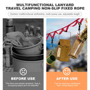 Campsite Storage Strap with 5 Hooks Hanger for Tree Outdoor (Short Rose) Newly