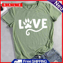 Fashion Love Cats Short Sleeve T-Shirt (Olive Green S) -01484