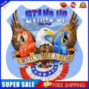 Shield Shape Independence Day Eagle Metal Plate Tin Sign Wall Plaque Poster