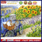Sunflower Yard Acrylic Oil Paint By Numbers Set Canvas Drawing DIY Coloring