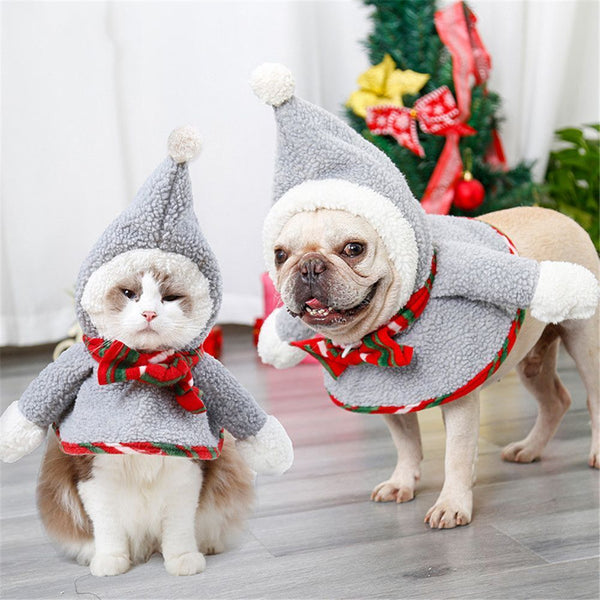 Dog/Cat Funny Plus Snowman Fur Ball Transformed Pet Christmas Headwear Warm