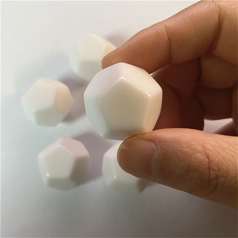 Dungeons and Dragons Polyhedral Iidescent Blank Dices Game Accessory Dice Set