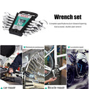 6pcs Wrench Kit Dual Open End Ratchet Combination Repair Spanners Hand Tool Set