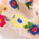 Elastic Hairband Hair Bands Transparent Net Yarn Embroidery Flower Korea Chic