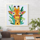 Partial Special Diamond Painting Cartoon Giraffe Head Rhinestone Mosaic Picture