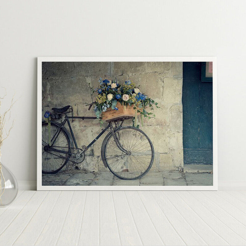 Frameless Oil Paint By Numbers Bicycle DIY Canvas Picture Craft for Home