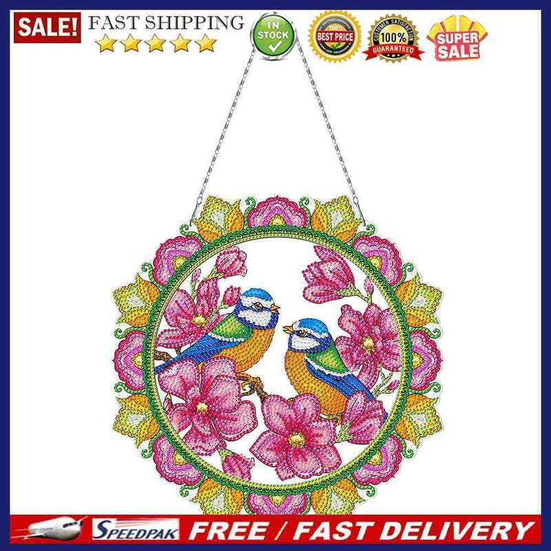 5D DIY Diamond Painting Christmas Wreath Kits Mosaic Art Crafts Hanging Garla