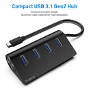 HC421 10Gbps USB 3.1 Gen 2 Type C HUB 4-Port Adapter Male to Female Splitter