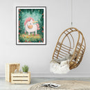 5D DIY Cartoon Horn Horse Full Round Diamond Painting Kit Picture Artwork