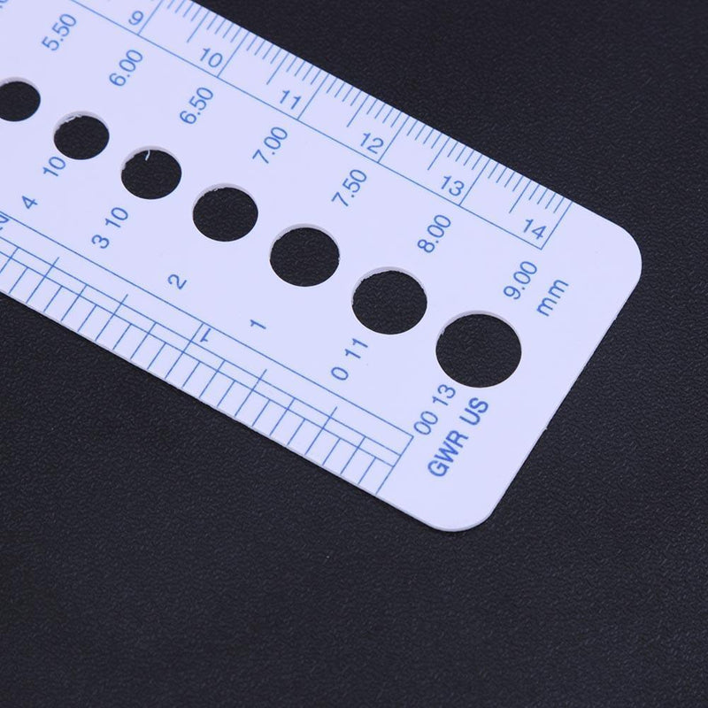 1pc Professional Knitting Needle Gauge Plastic Inch cm Home Sewing Ruler Tool