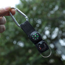 Hiking Mini Carabiner Hanger Key Ring W Keychain Compass Thermometer Carabiner