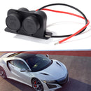 Car Cigarette Lighter Socket 12V Waterproof Dual Power Outlet with Wire