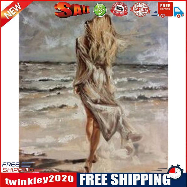 DIY Paint By Number Kit Girl s Back No Frame for Home Art Hanging Decor