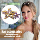 Fashion Rhinestone Flower Hair Clip Elegant Star Barrette Women Sweet Headwear