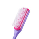 9 Rows Styling Brush Straight Curly Hair Detangling Massage Comb (Purple) Newly