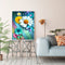 Oil Paint by Numbers Flower Butterfly Canvas Artwork Living Room Picture Decor