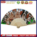Farm Animal Oil Paint Folding Fan By Numbers DIY Painted Art Craft Handmade