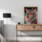Hand Painted on Canvas DIY Red Cat Oil Paint By Numbers Drawing Kit Ornaments