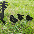Pile Plug-in Posts Standing Silhouette Stakes Lovely Chick Silhouette