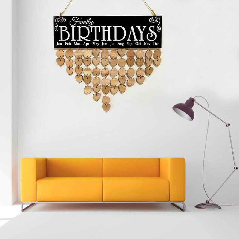 Creative Family Decorative Listing Wooden Calendar Birthday Reminder Boards