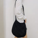 Women Knitted Shoulder Bags Large Capacity Weave Shopping Crossbody Handbag