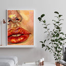 DIY Oil Paint by Numbers Red Lips Acrylic Drawing Coloring Picture Unique Gif
