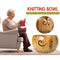 Round Wooden Yarn Bowl Wool Storage Knitted Crocheted Holder Bowls Sewing S