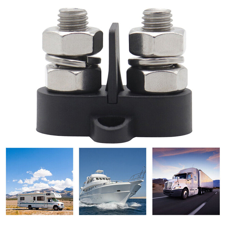 M10+M8 Bus Bar Terminal Blocks 5/16"" Power Cable Stud for Truck RV Boat